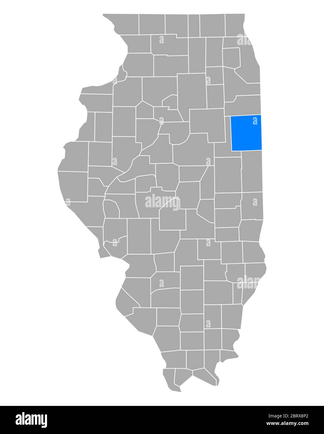 Map of Iroquois in Illinois Stock Photo - Alamy