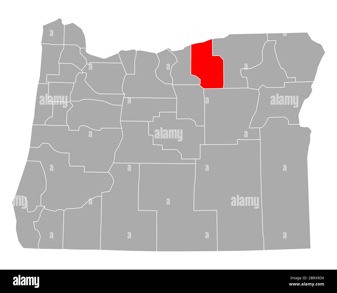 Map of Morrow in Oregon Stock Photo Alamy