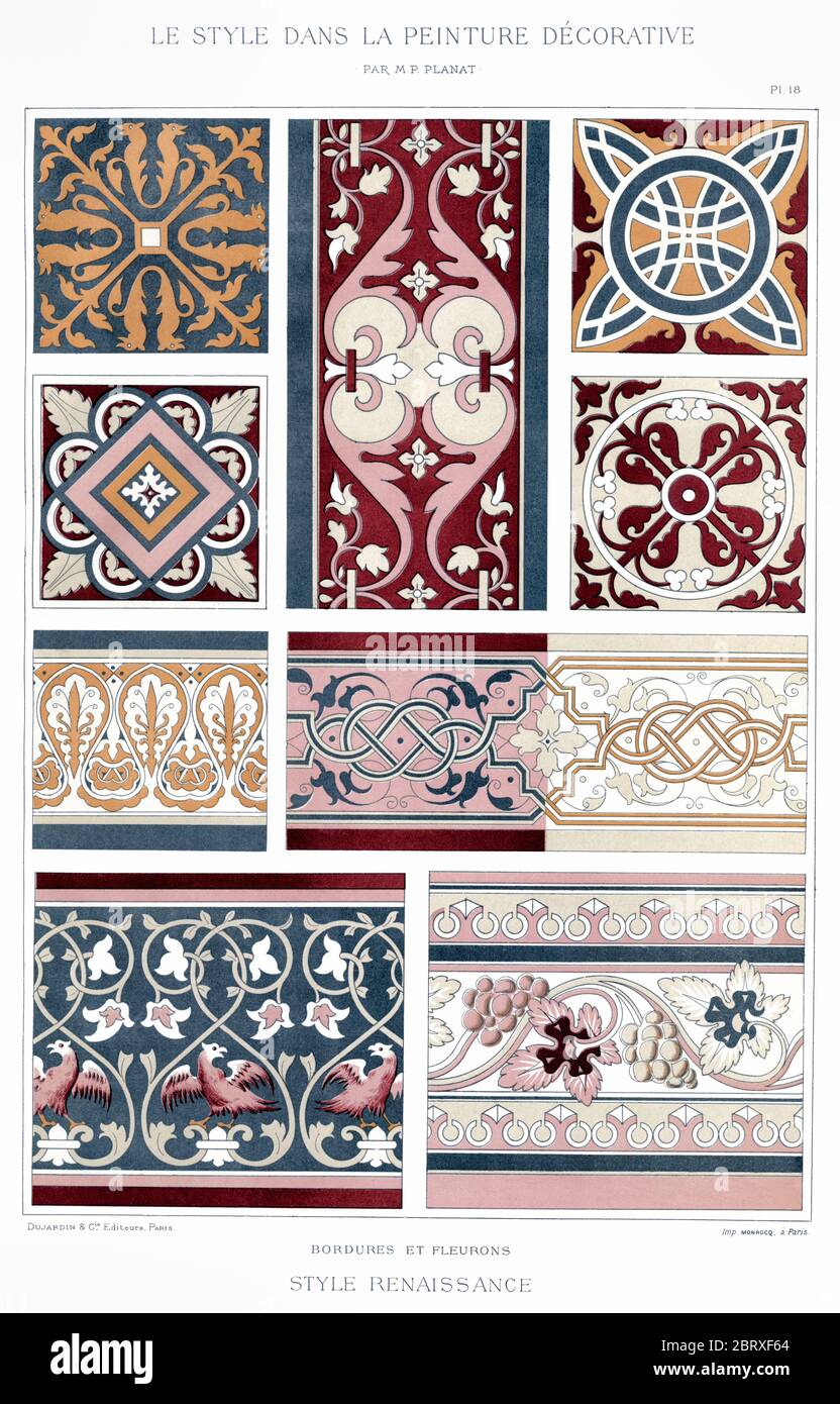 Renaissance Style: Borders and florets, from Style in Decorative ...