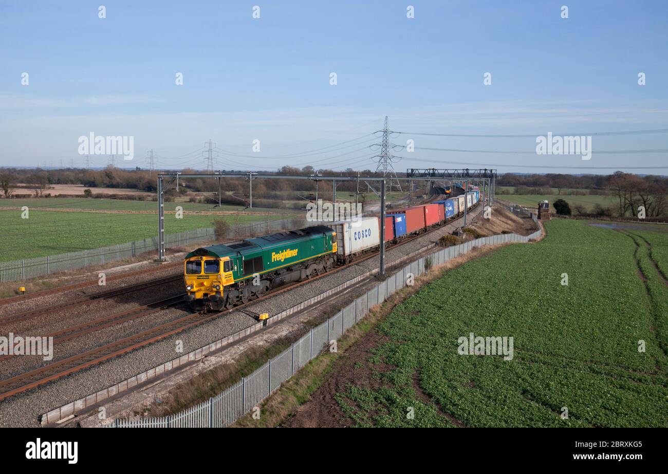 Freightliner class 66 diesel 66540 passing Lichfield Trent