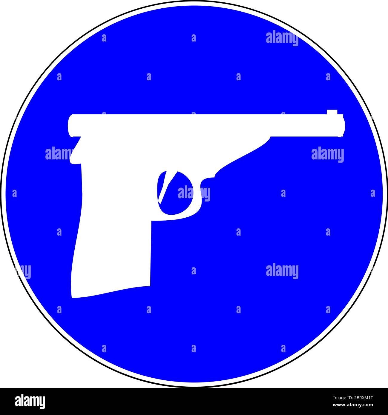 Guns allowed blue sign Stock Photo - Alamy