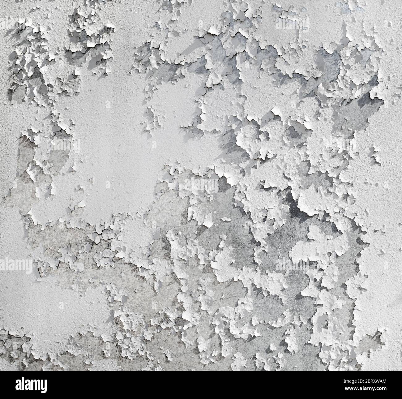 Old cracked wall with white peeling paint texture. Grunge background ...