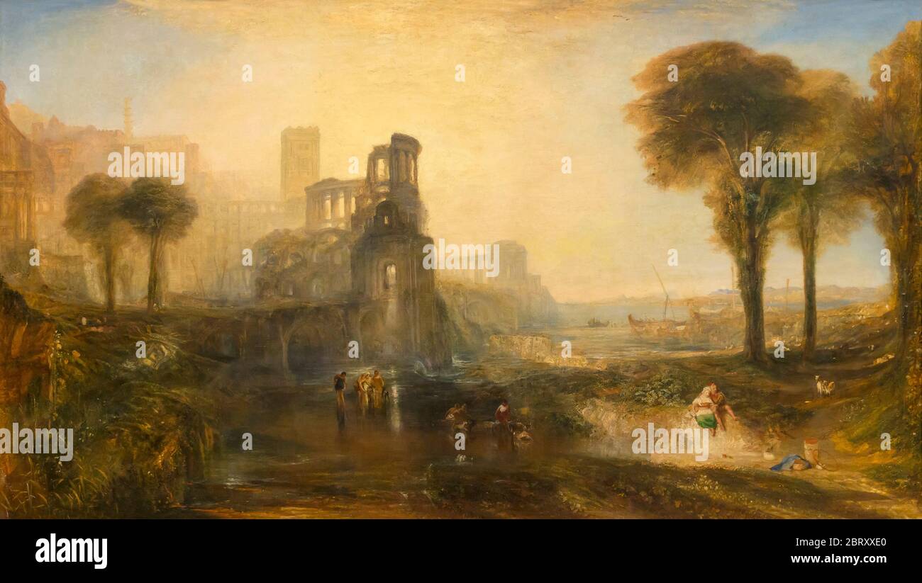 Caligula's Palace and Bridge, by JMW Turner, 1831, Stock Photo