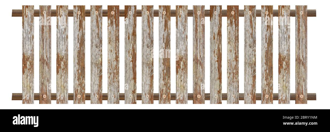 Wooden fence isolated on white background. Object with clipping path ...