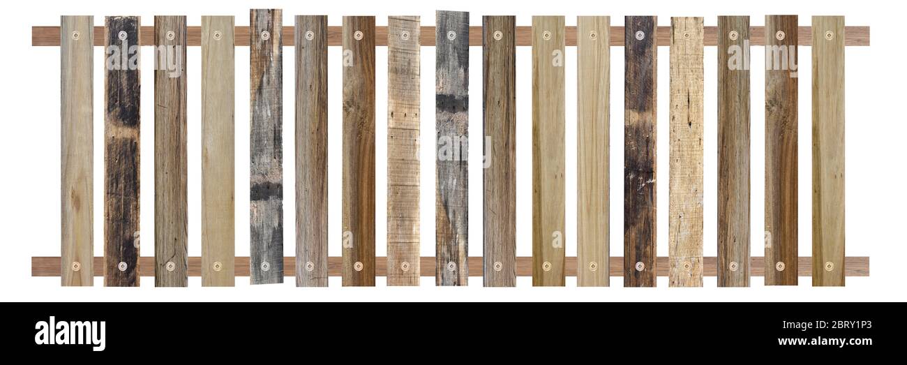 Wooden fence isolated on white background. Object with clipping path ...