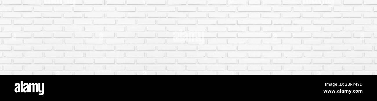 White brick wall texture background. panorama picture Stock Photo - Alamy