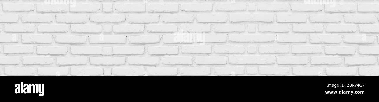 White brick wall texture background. panorama picture Stock Photo - Alamy