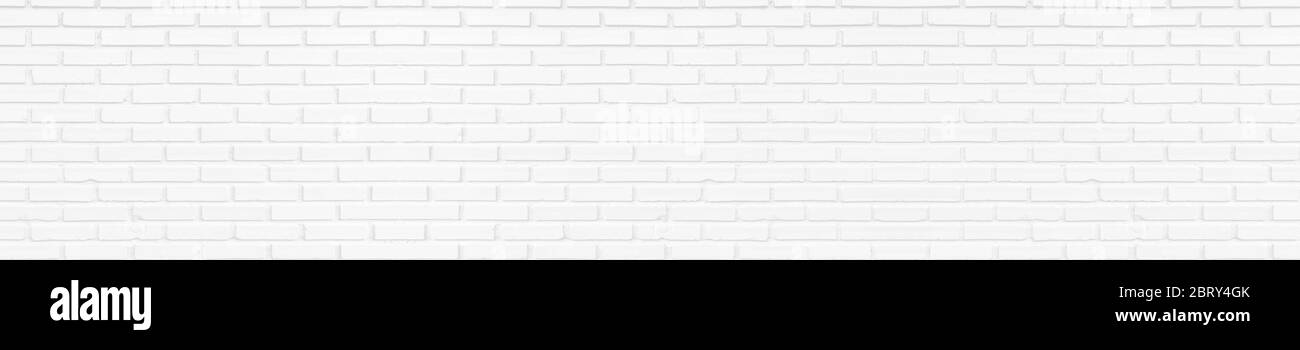 White brick wall texture background. panorama picture Stock Photo - Alamy