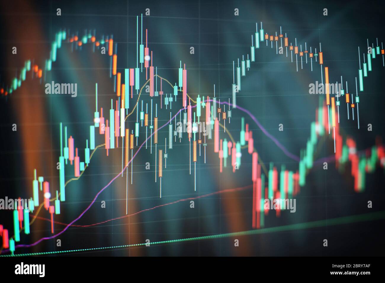 Abstract Glowing Forex Chart Interface Wallpaper. Investment, Trade, Stock,  Finance And Analysis Concept. Stock Photo, Picture And Royalty Free Image.  Image 122146132.