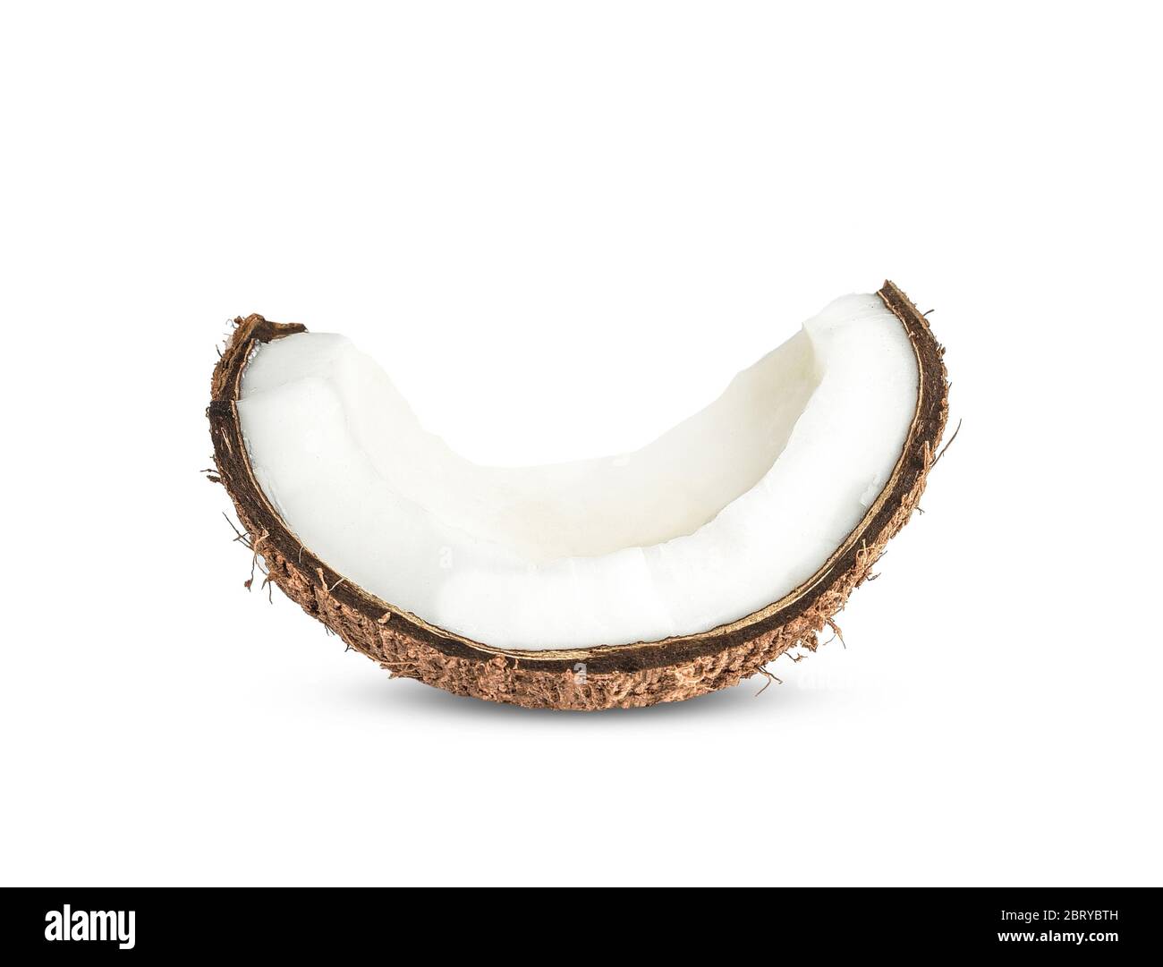 Half Coconut isolated on white background Stock Photo - Alamy