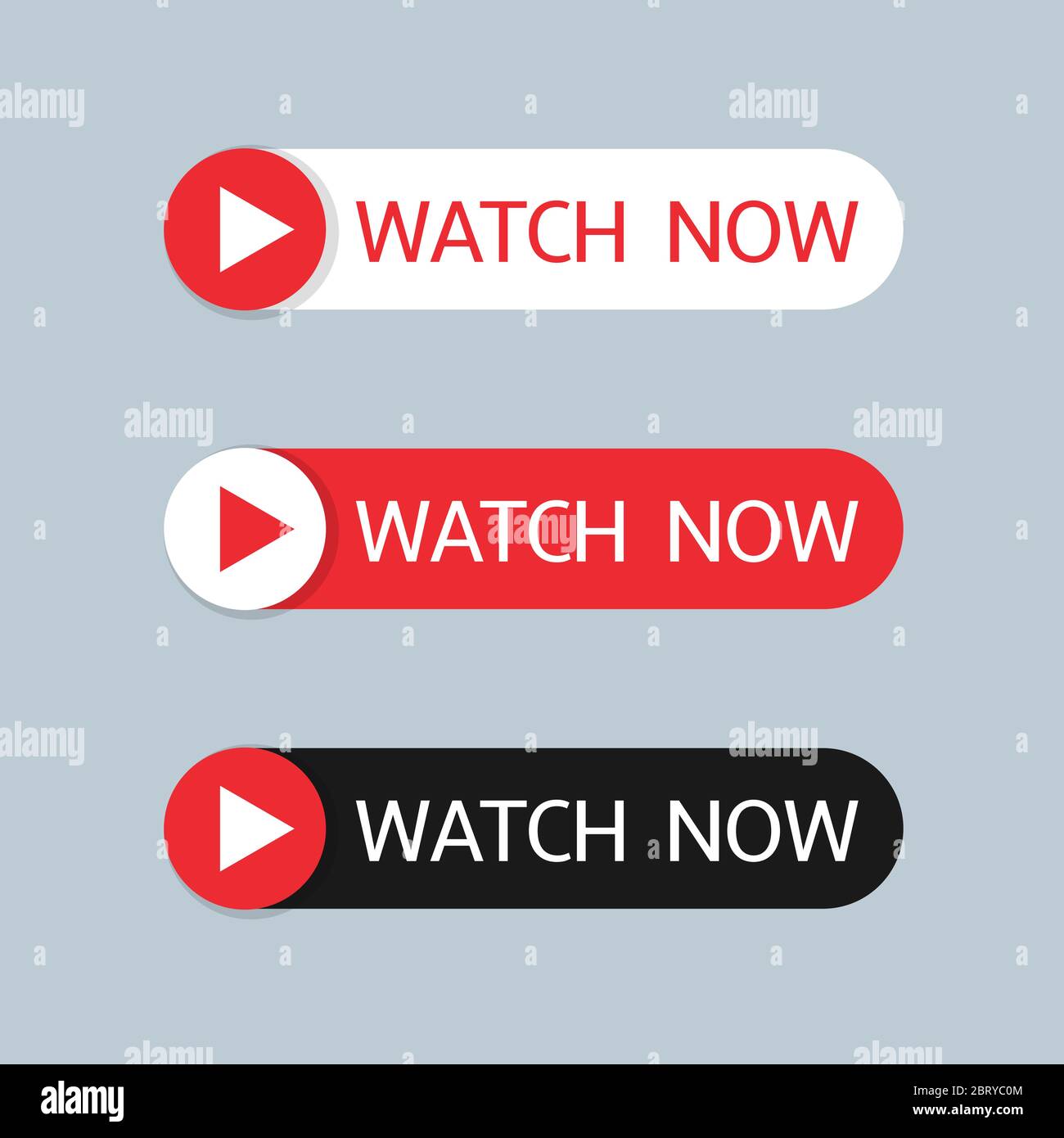 Watch now button icon set Stock Vector Image & Art Alamy
