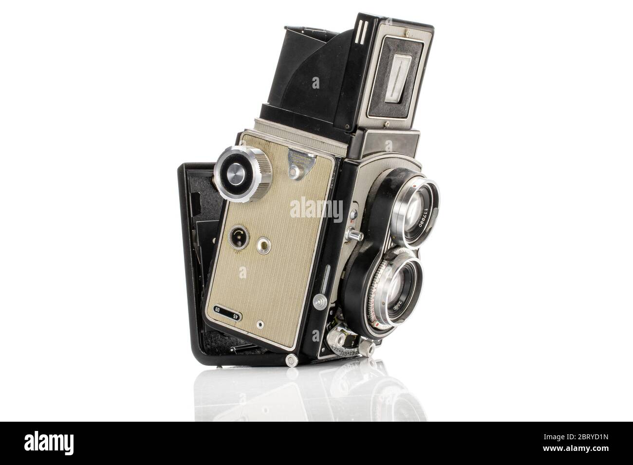 One whole light vintage camera isolated on white background Stock Photo ...