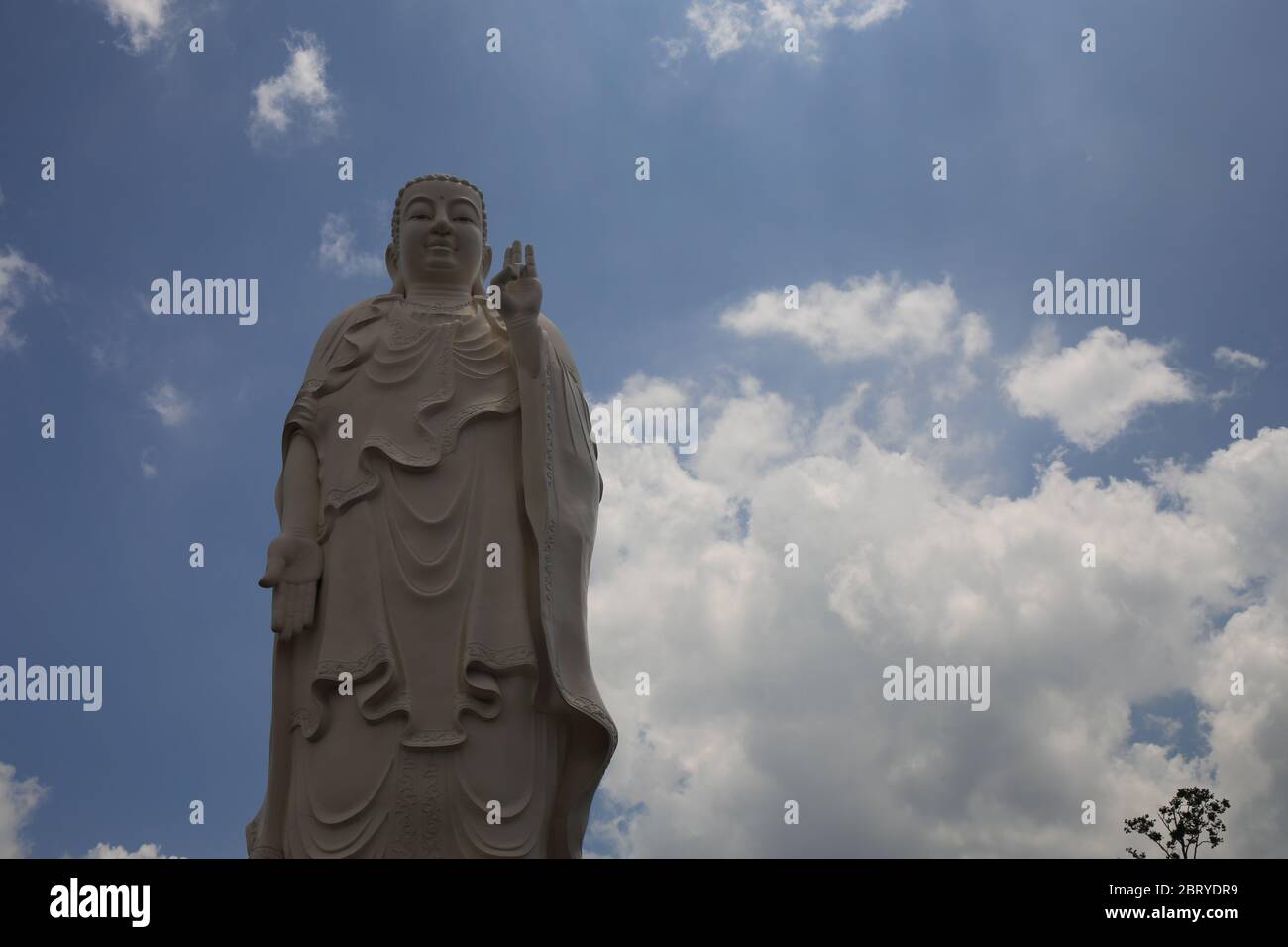 Giant Standing Buddha in Vietnam Stock Photo