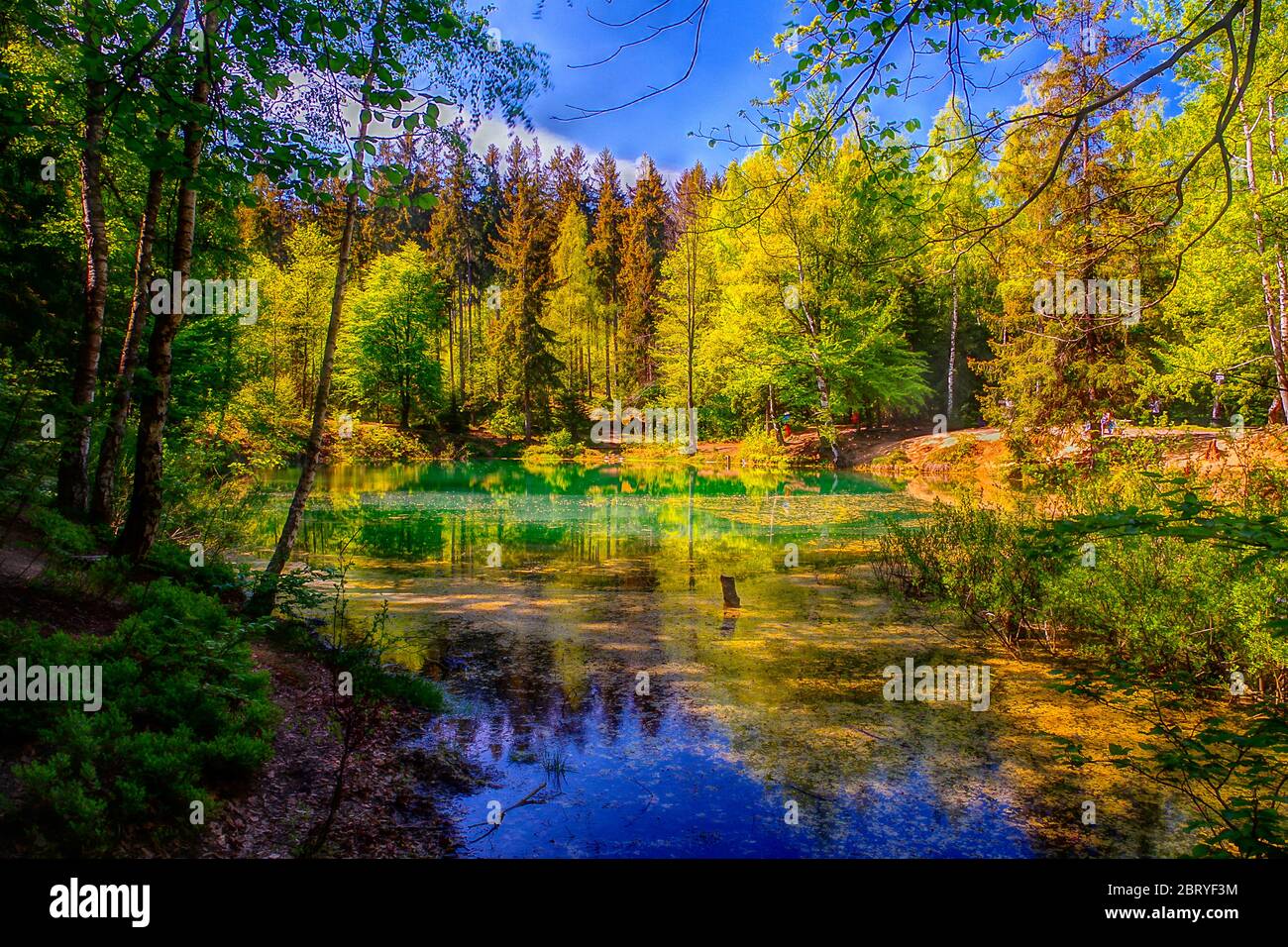 Blue Lake, Rainbow Lakes, Poland, tęczowe jeziorka, polska Stock Photo
