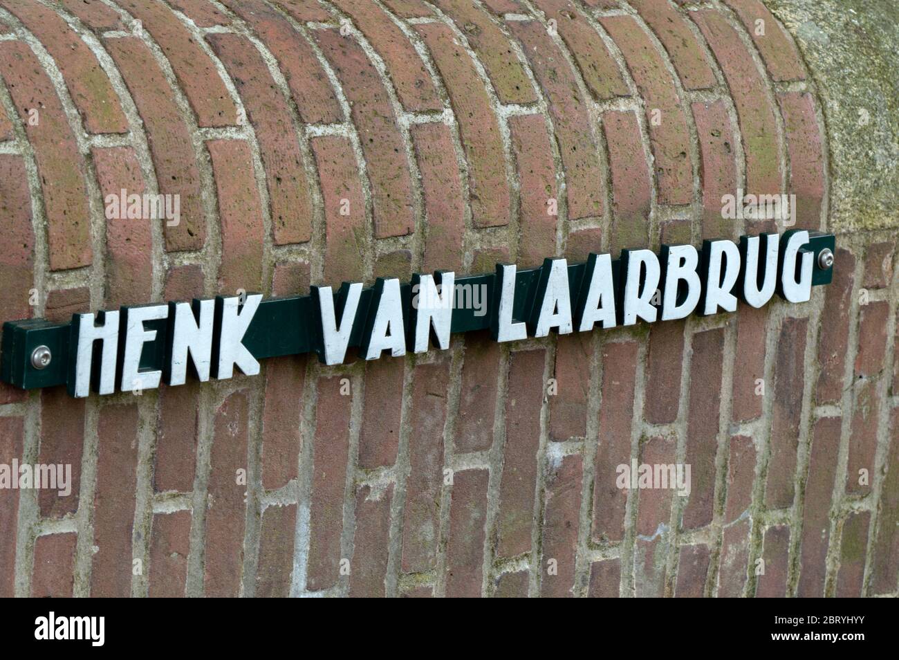 Bridge Sign Henk Van Laarbrug At Amsterdam The Netherlands 16 May 2020 Stock Photo