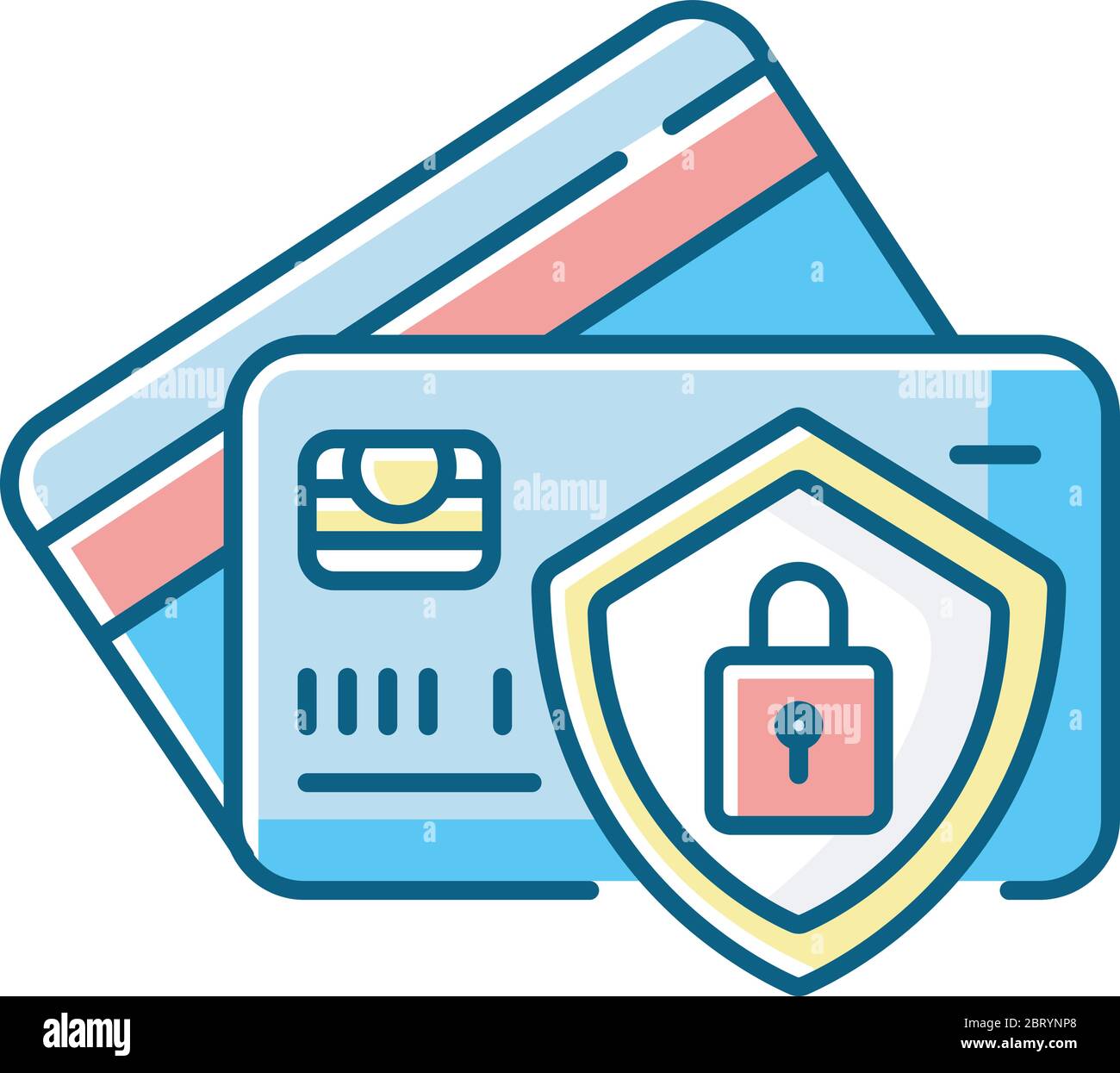 Bank account security RGB color icon Stock Vector Image & Art - Alamy