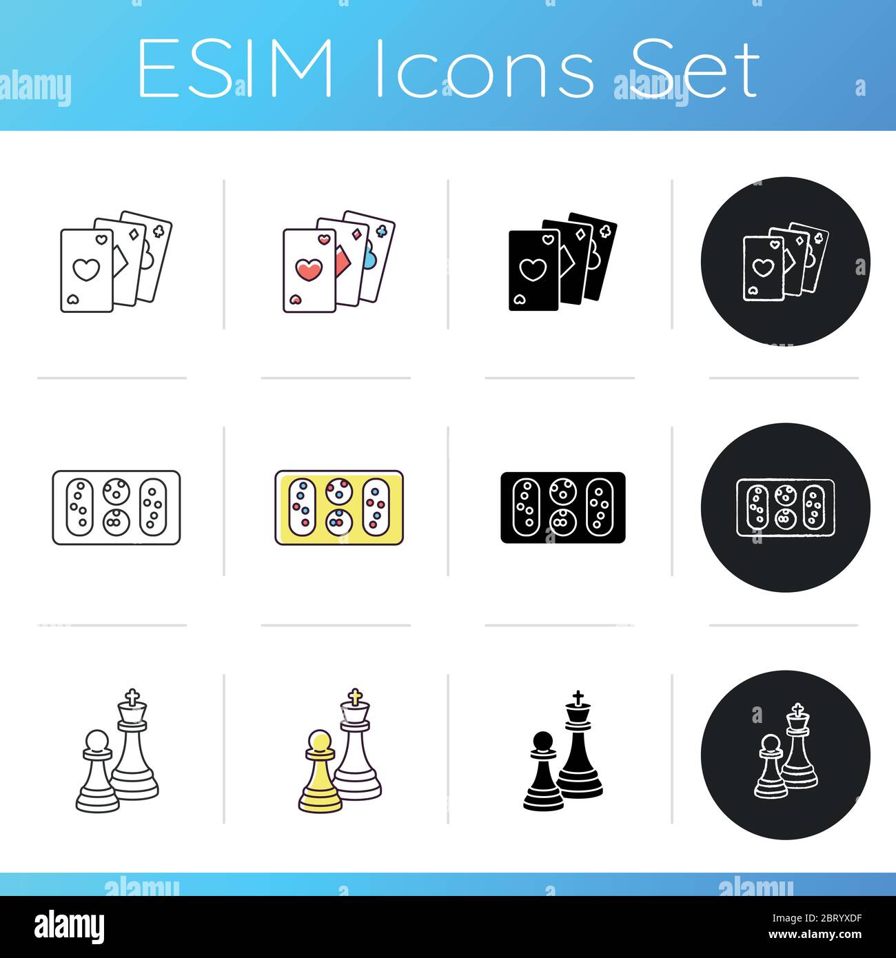 Tabletop games icons set Stock Vector Image & Art Alamy