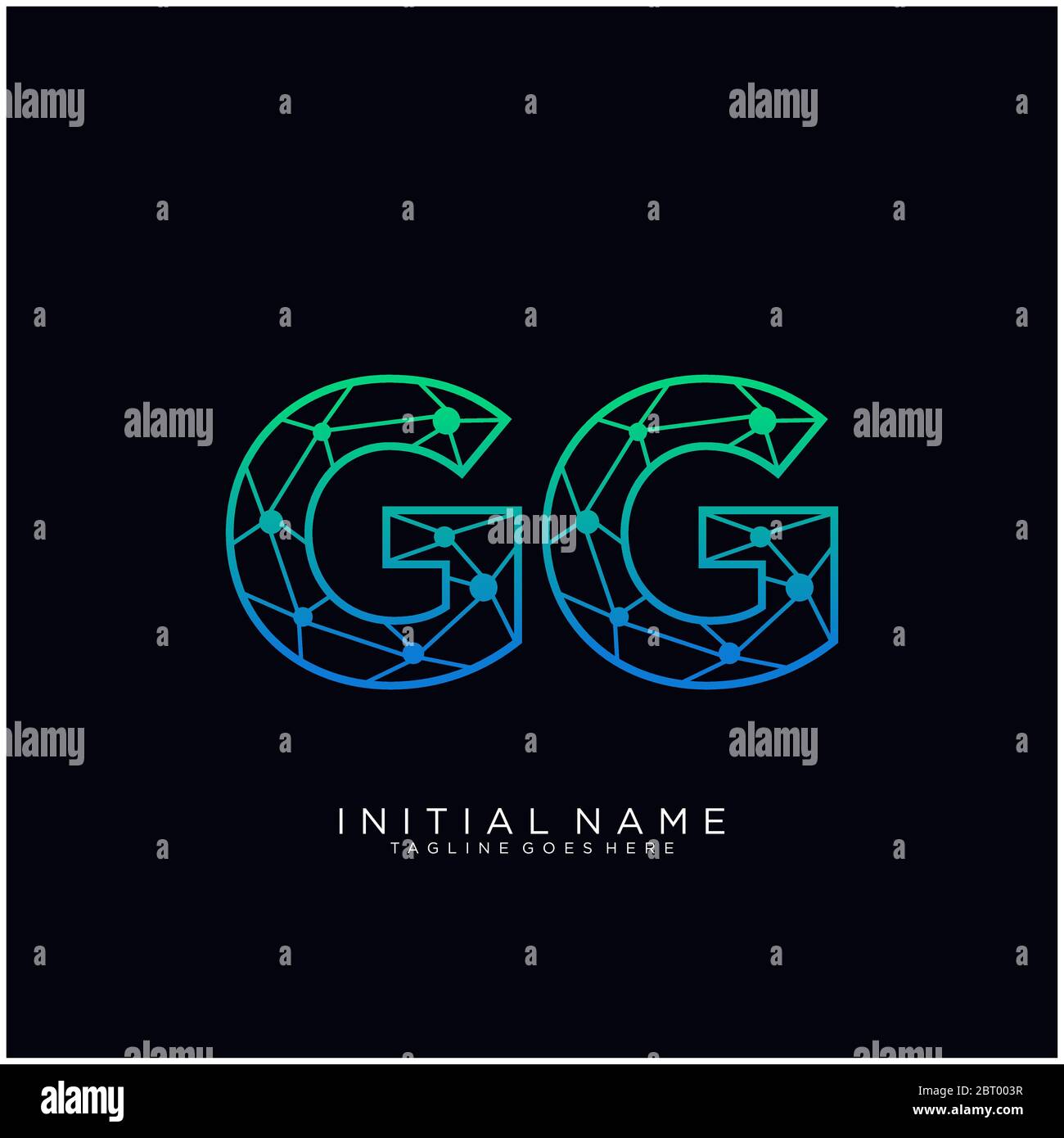 Initial Letter GG abstract line art logo template Stock Vector Image & Art Alamy