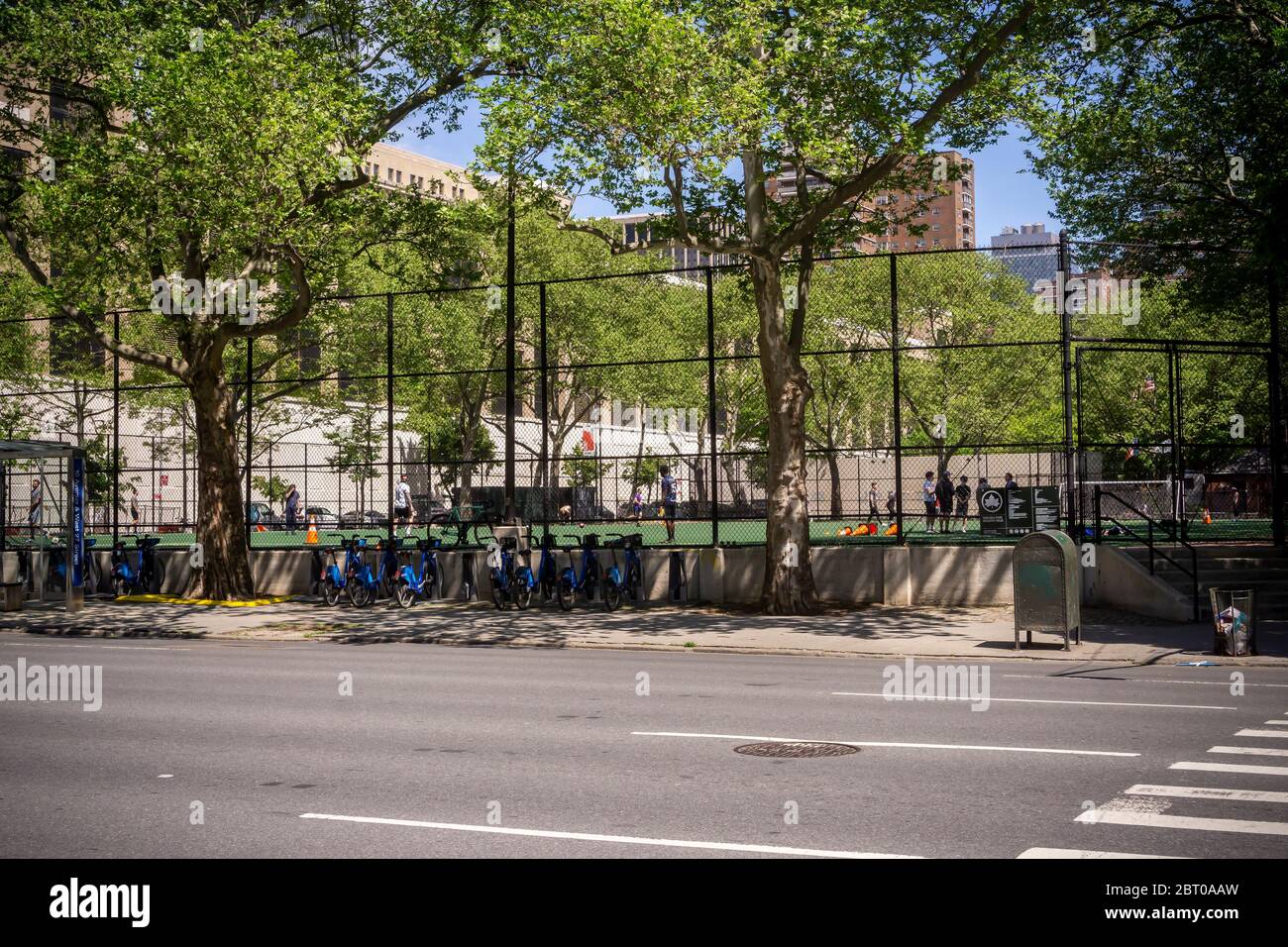 The field at Chelsea Park in the Chelsea neighborhood of New York on