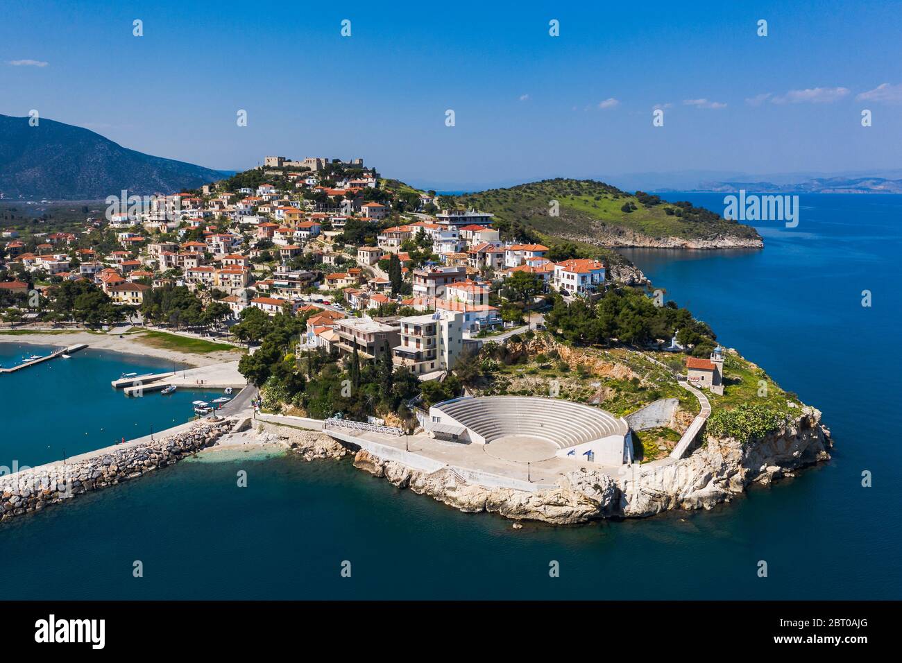 Paralio Astros city aerial view, Greece, Peloponesse Stock Photo - Alamy