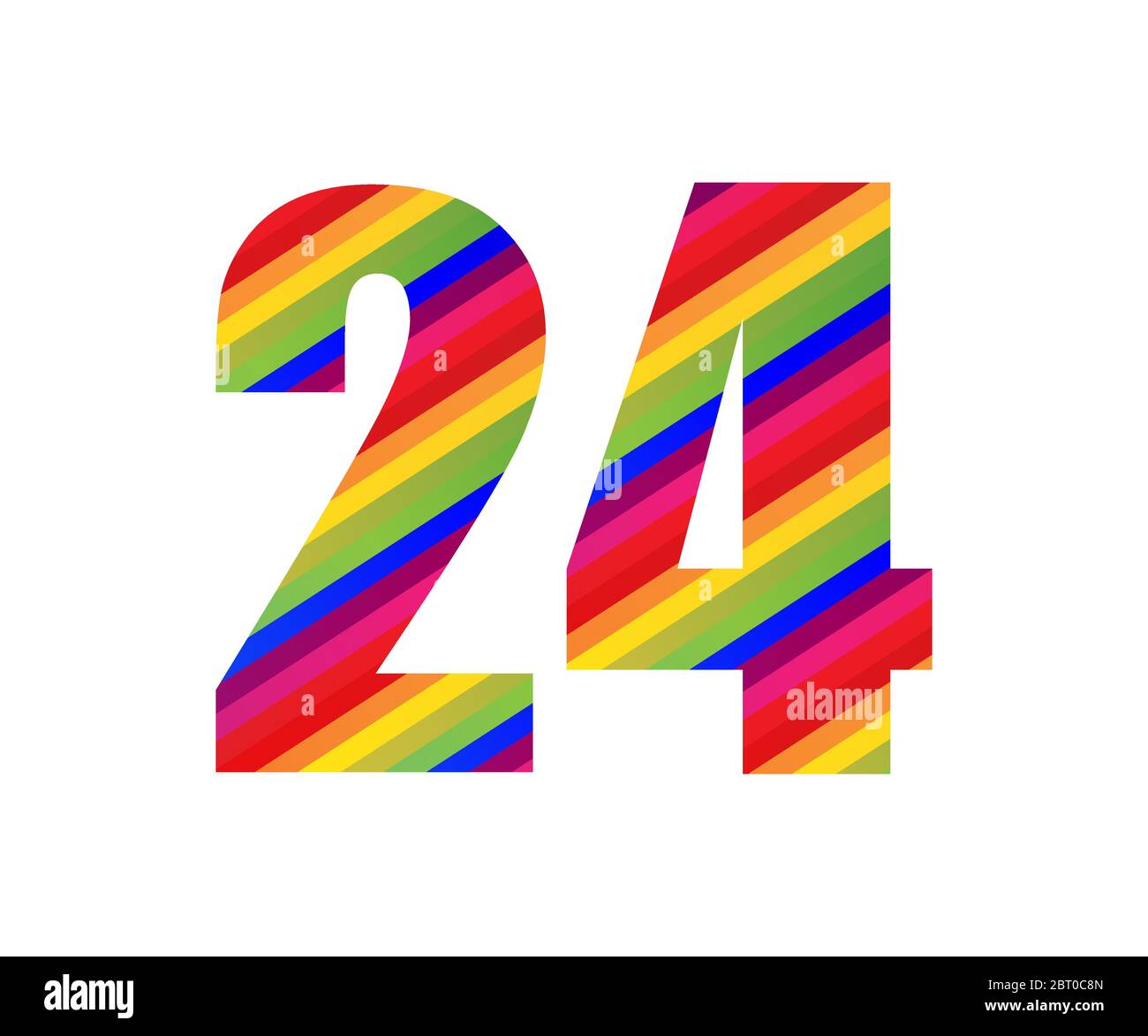 Number 24 Banner Number Twenty Four Stock Illustration 2152492157