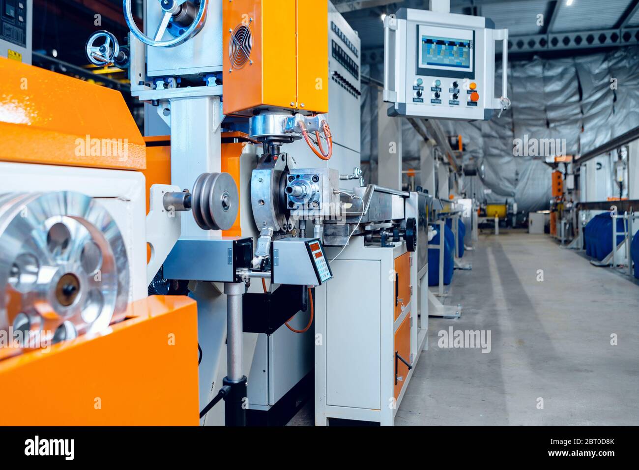 Inside the new factory manufacturing electrical cable. Cable production ...