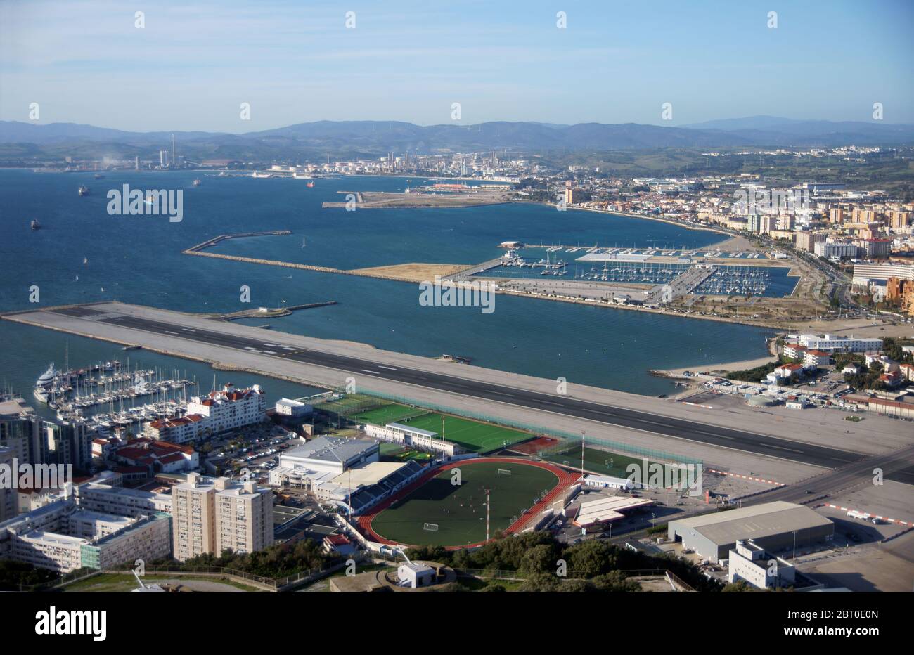 The Runway At Gibraltar Airport Stock Photo Alamy