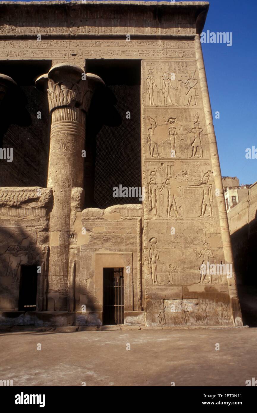 The Temple of Hathor in The Dendera Temple complex at Dendera, Egypt ...