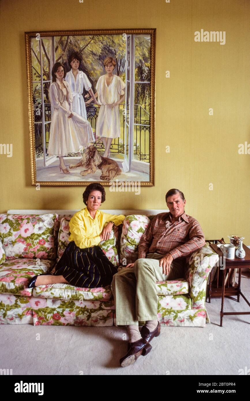Cecil Parkinson and his wife Anne at home 1983 Stock Photo