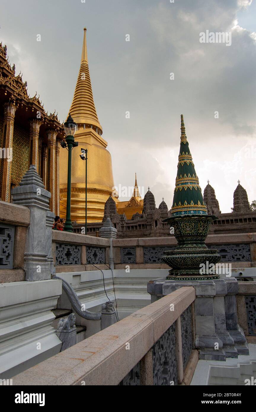 The Grand Palace, a must-see attraction in Bangkok, Thailand. Stock Photo