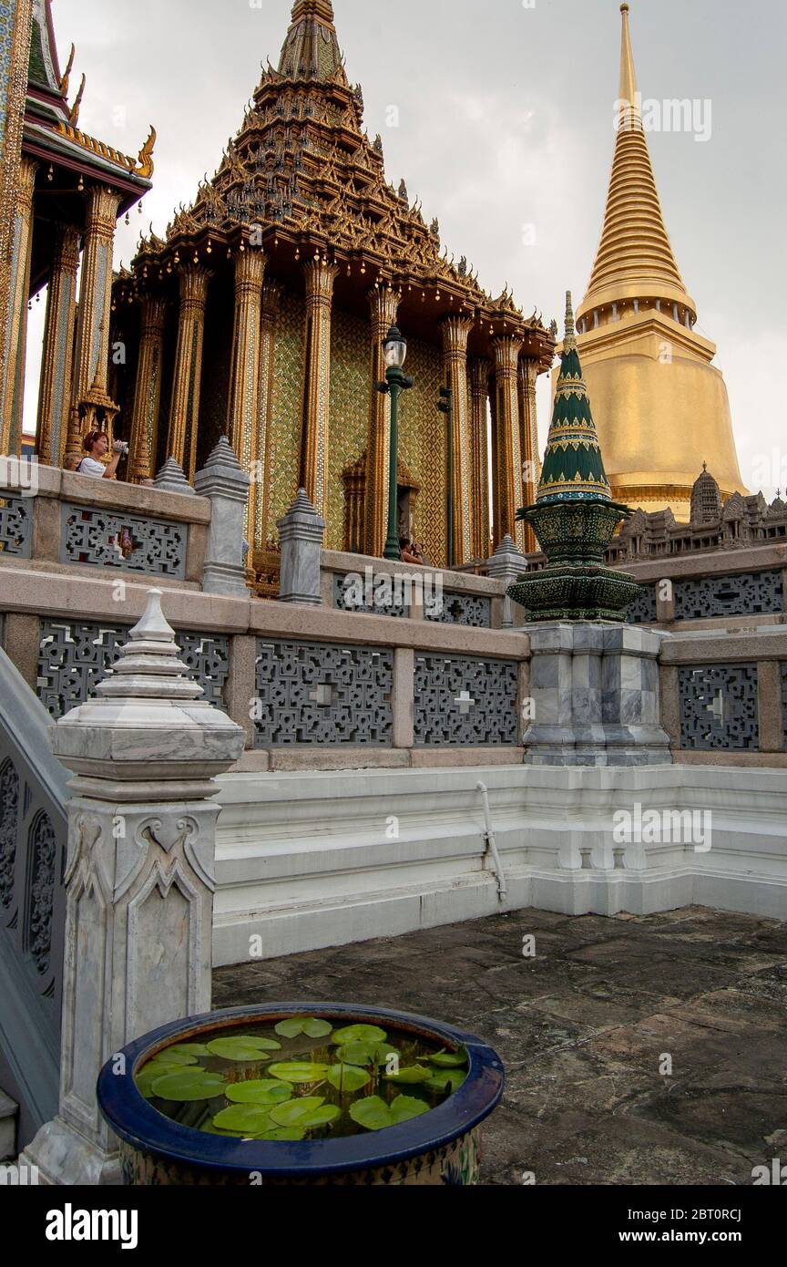 The Grand Palace, a must-see attraction in Bangkok, Thailand. Stock Photo