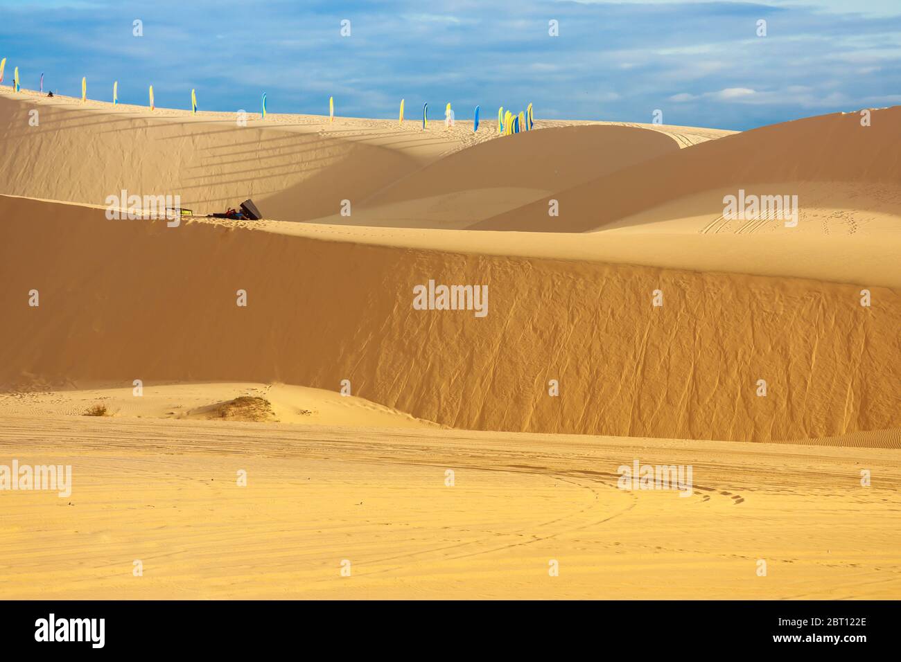 White sand dune in Mui ne, Vietnam Stock Photo