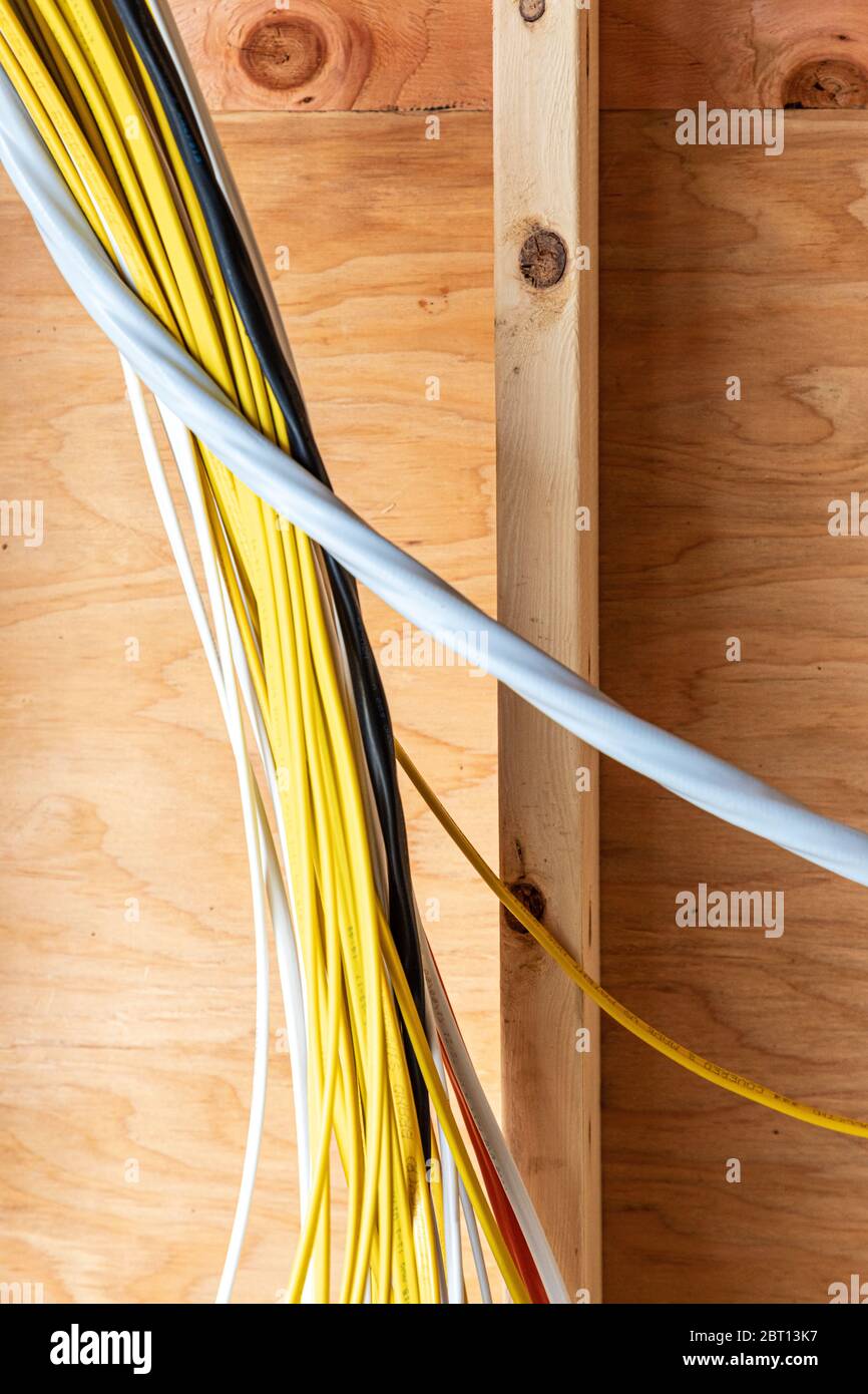 Rough Electrical wiring Stock Photo Alamy