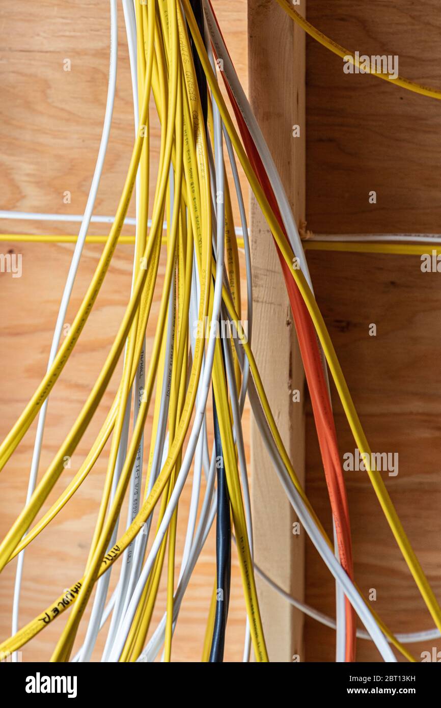 Rough Electrical wiring Stock Photo Alamy
