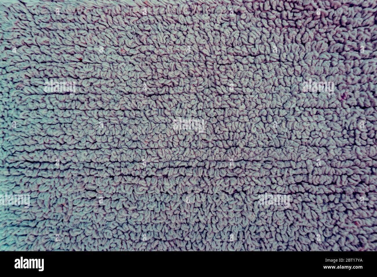 plush texture from blue bathmat Stock Photo