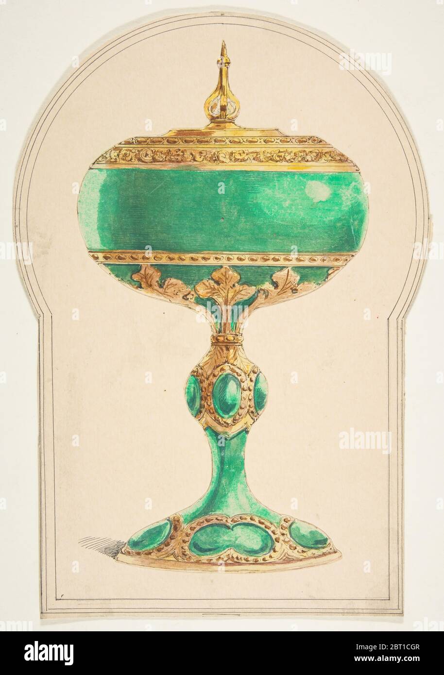Design for a Chalice with Lid, 19th century Stock Photo Alamy