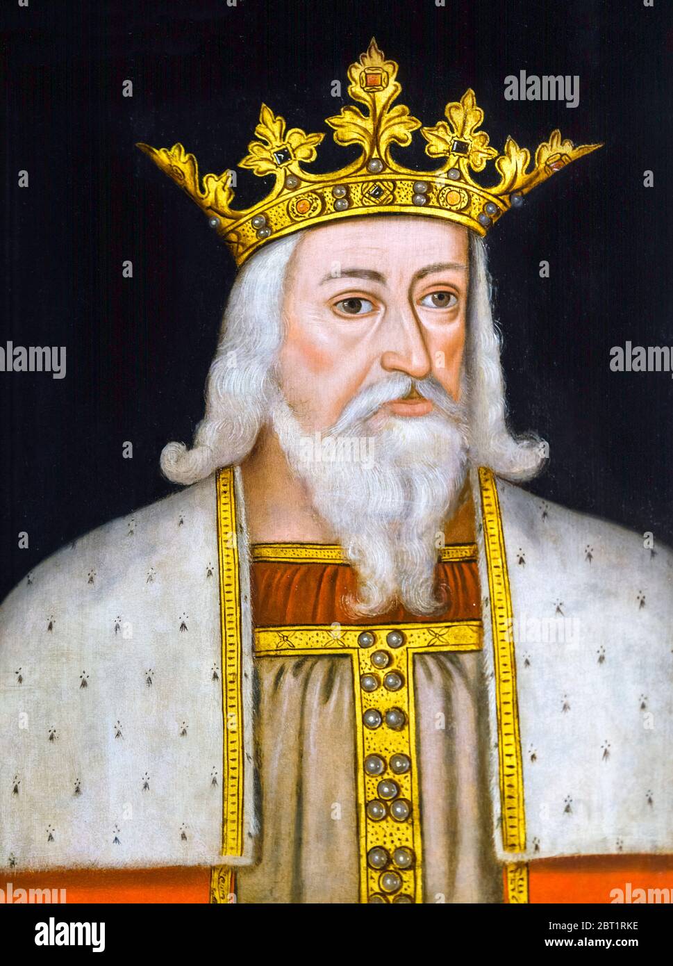 King Edward III of England (1312-1377), portrait painting, oil on panel, early 17thC by unknown artist Stock Photo