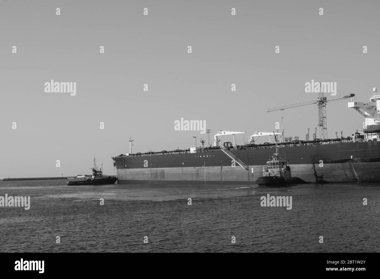 Oil Tanker in the harbor Stock Photo Alamy