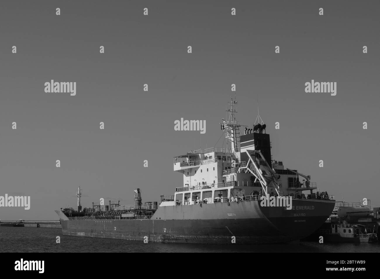 Oil Tanker in the harbor Stock Photo Alamy