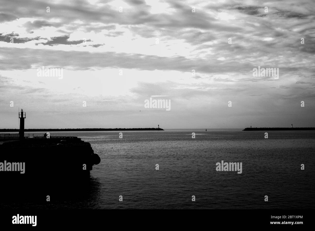 Oil Tanker in the harbor. Stock Photo