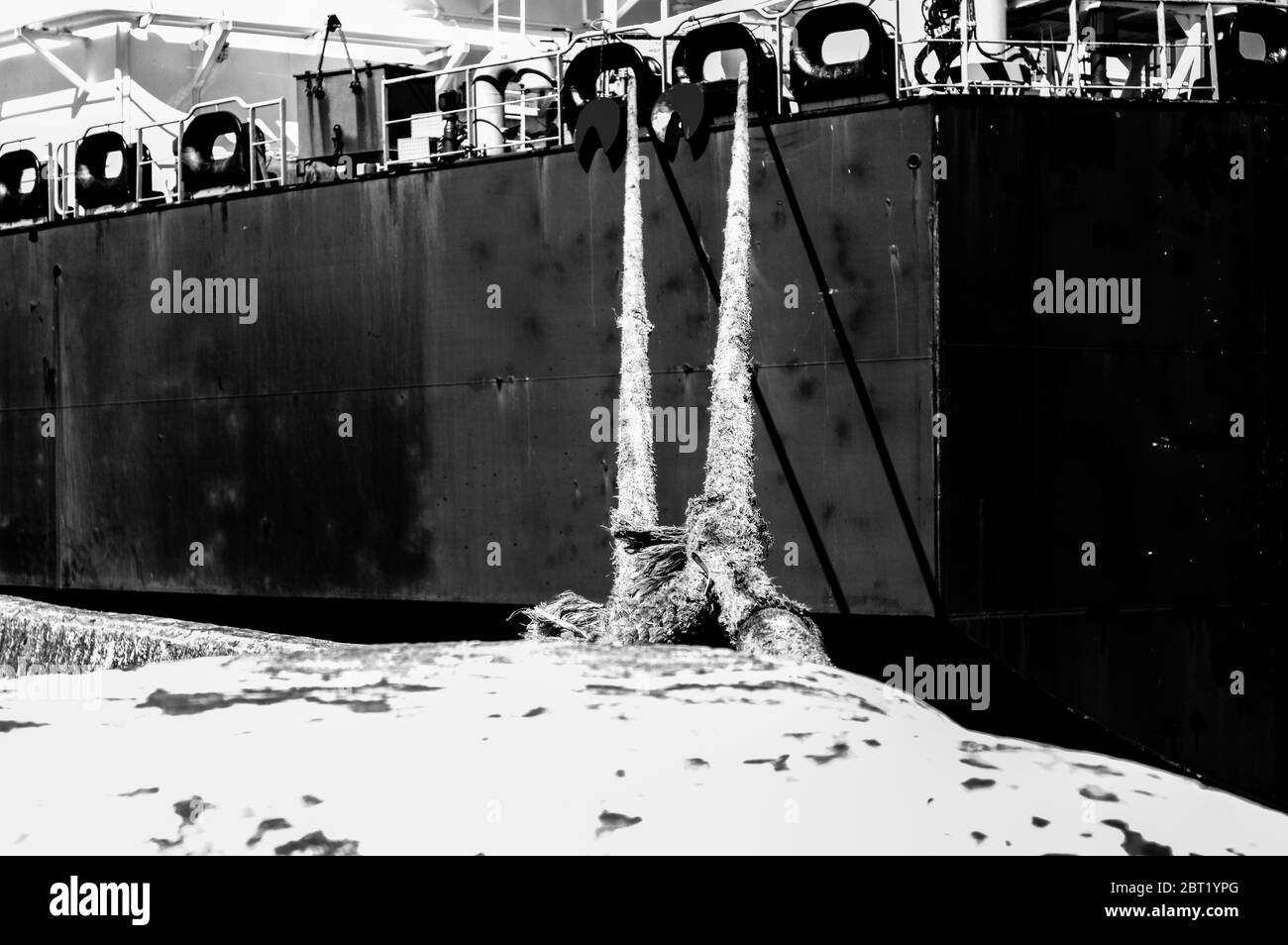 Oil Tanker in the harbor Stock Photo Alamy