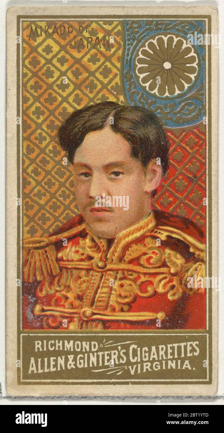 mikado cigarettes Mikado of Japan, from World's Sovereigns series (N34) for Allen &  Ginter Cigarettes, 1889 Stock Photo