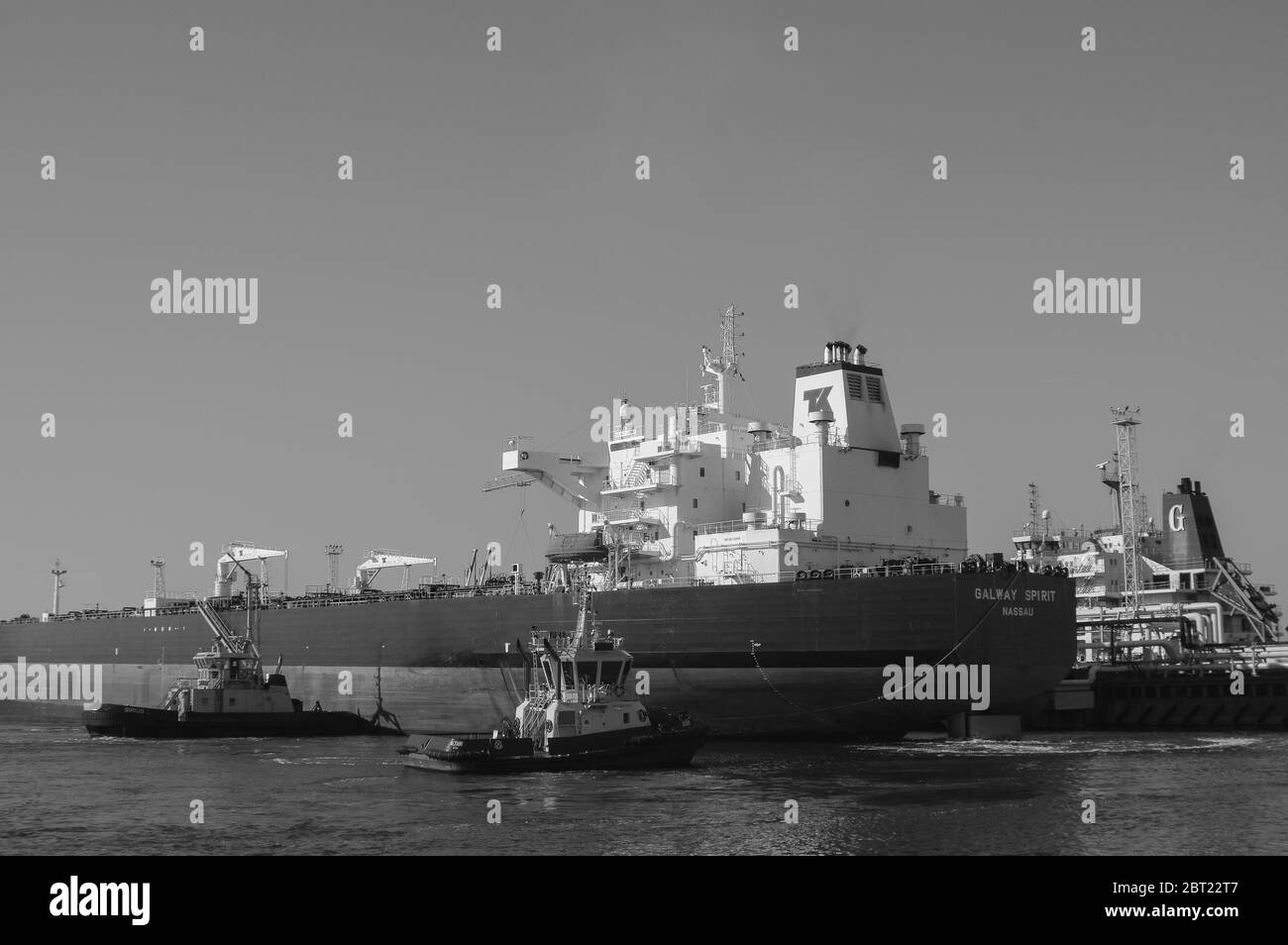 Oil Tanker in the harbor Stock Photo Alamy