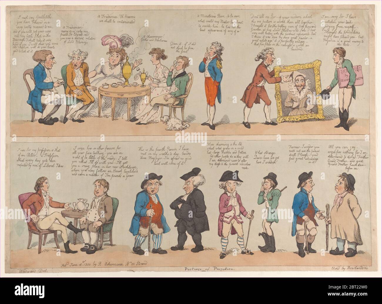 Pictures of Prejudice, June 4, 1800. Stock Photo