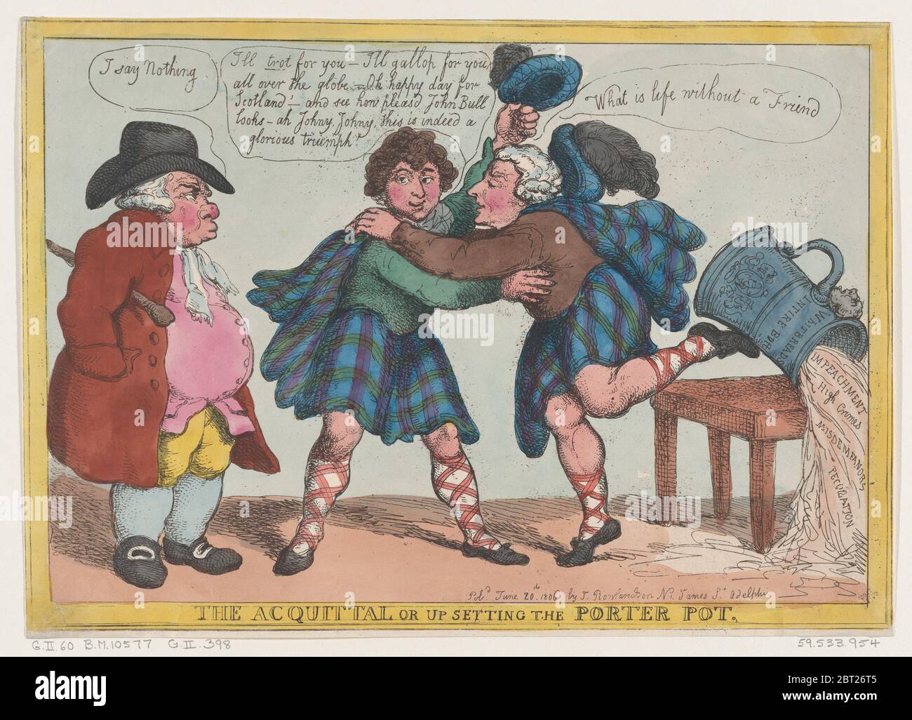 The Acquittal, or Upsetting the Porter Pot, June 20, 1806. Stock Photo