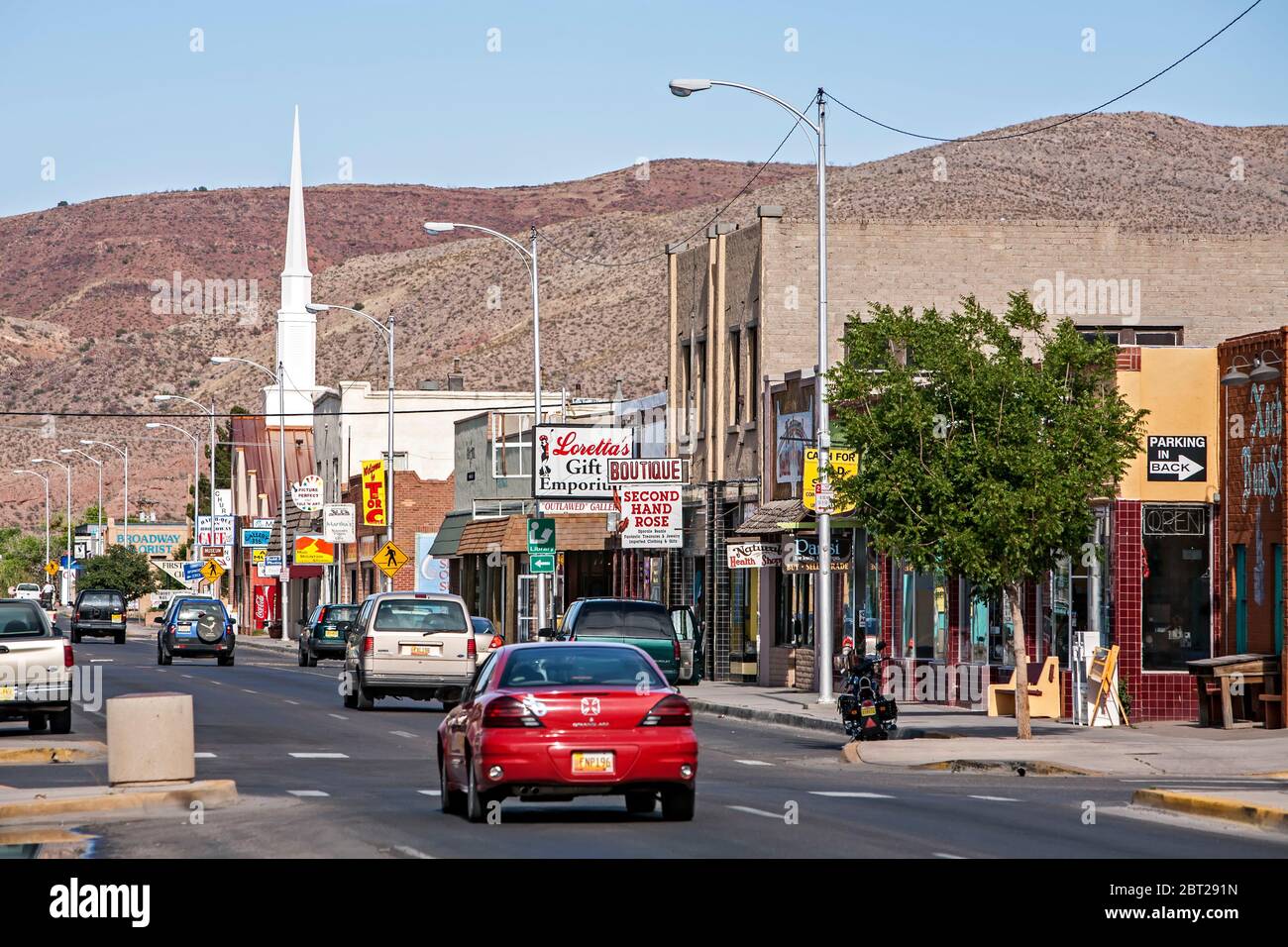 Downtown Truth or Consequences, New Mexico USA Stock Photo