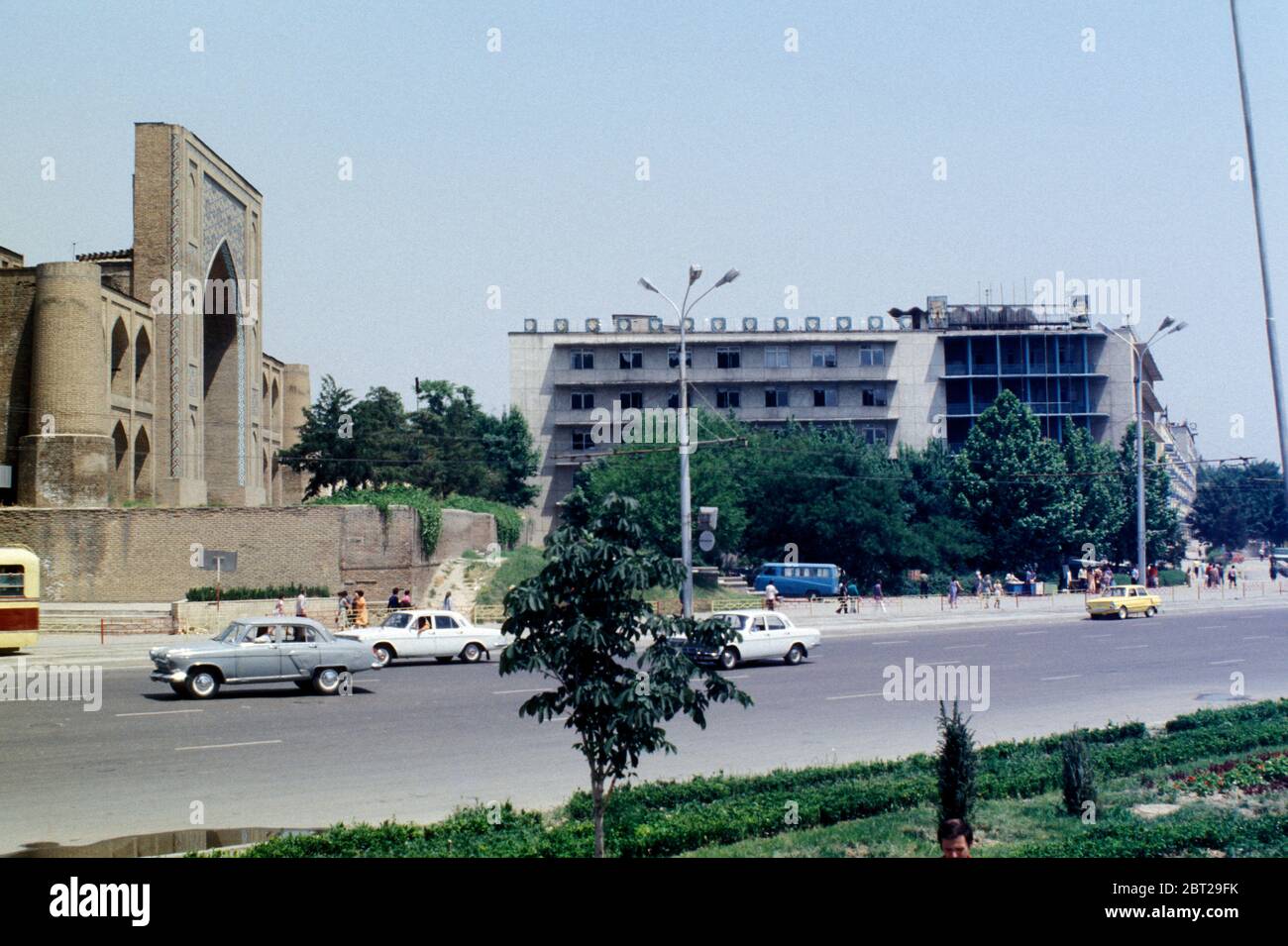 Baku, the capital city of Azerbaijan, and the entrance to the old city Icherisheher pictured in 1983 Stock Photo