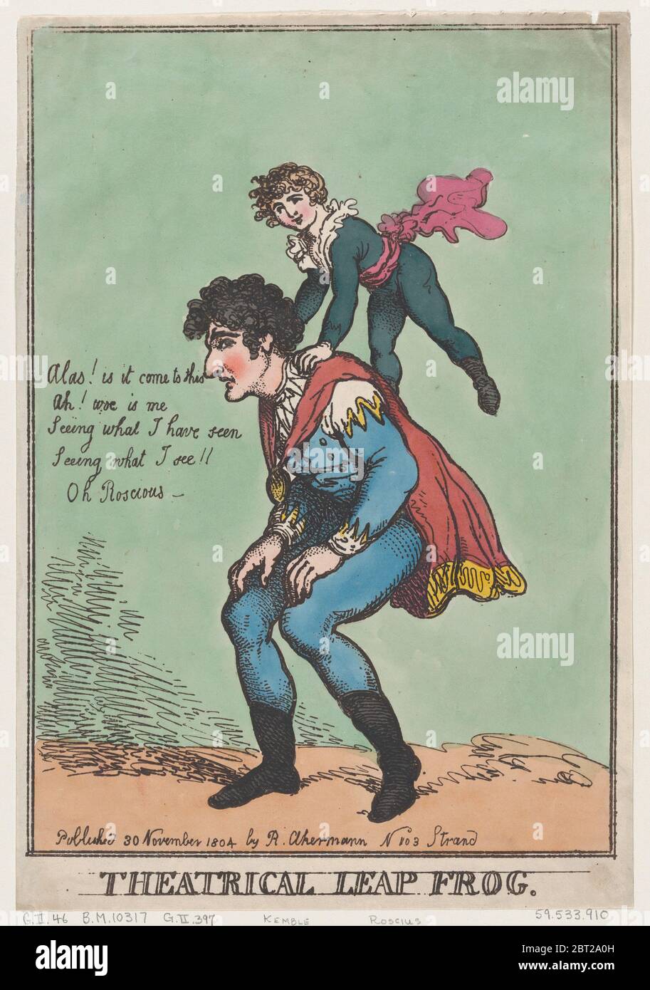 Theatrical Leap Frog, November 30, 1804. Stock Photo