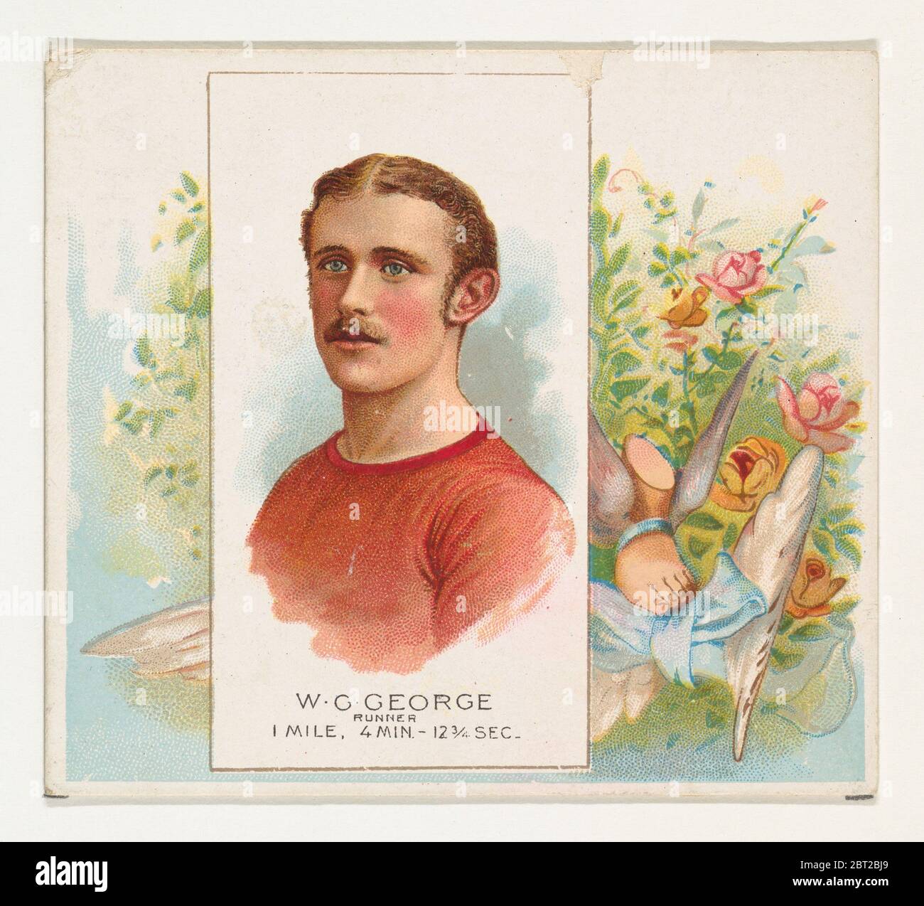 W.G. George, Runner, from World's Champions, Second Series (N43) for Allen &amp; Ginter Cigarettes, 1888. Stock Photo