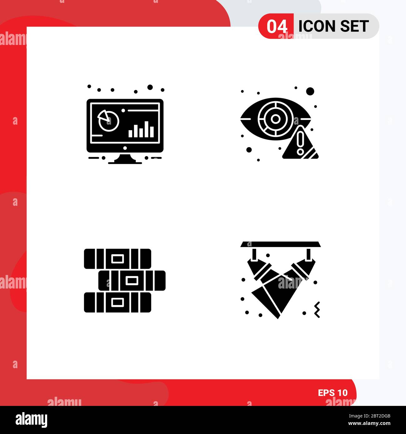 4 Thematic Vector Solid Glyphs and Editable Symbols of analytic ...